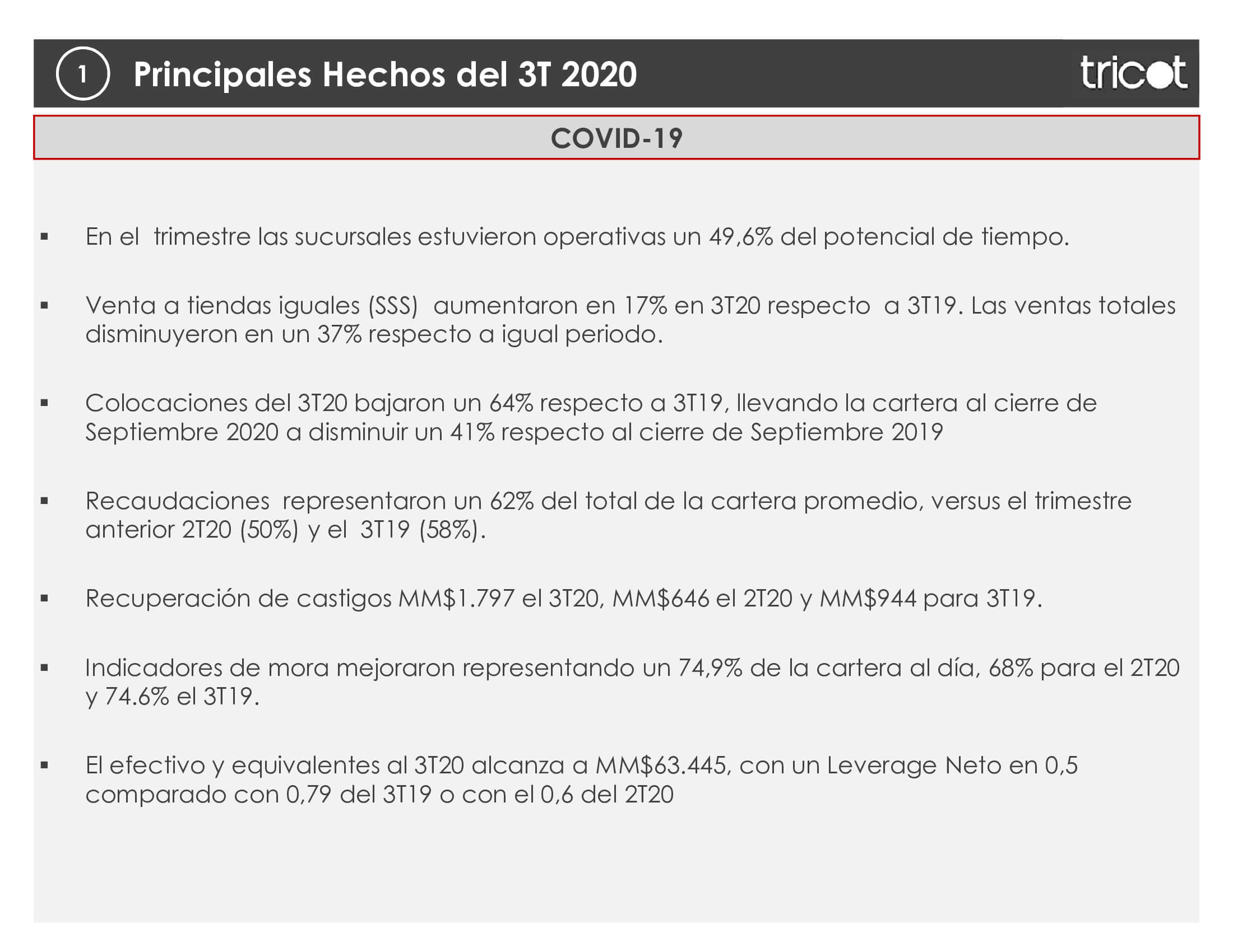 Presentación 3Q 2020 Tricot
