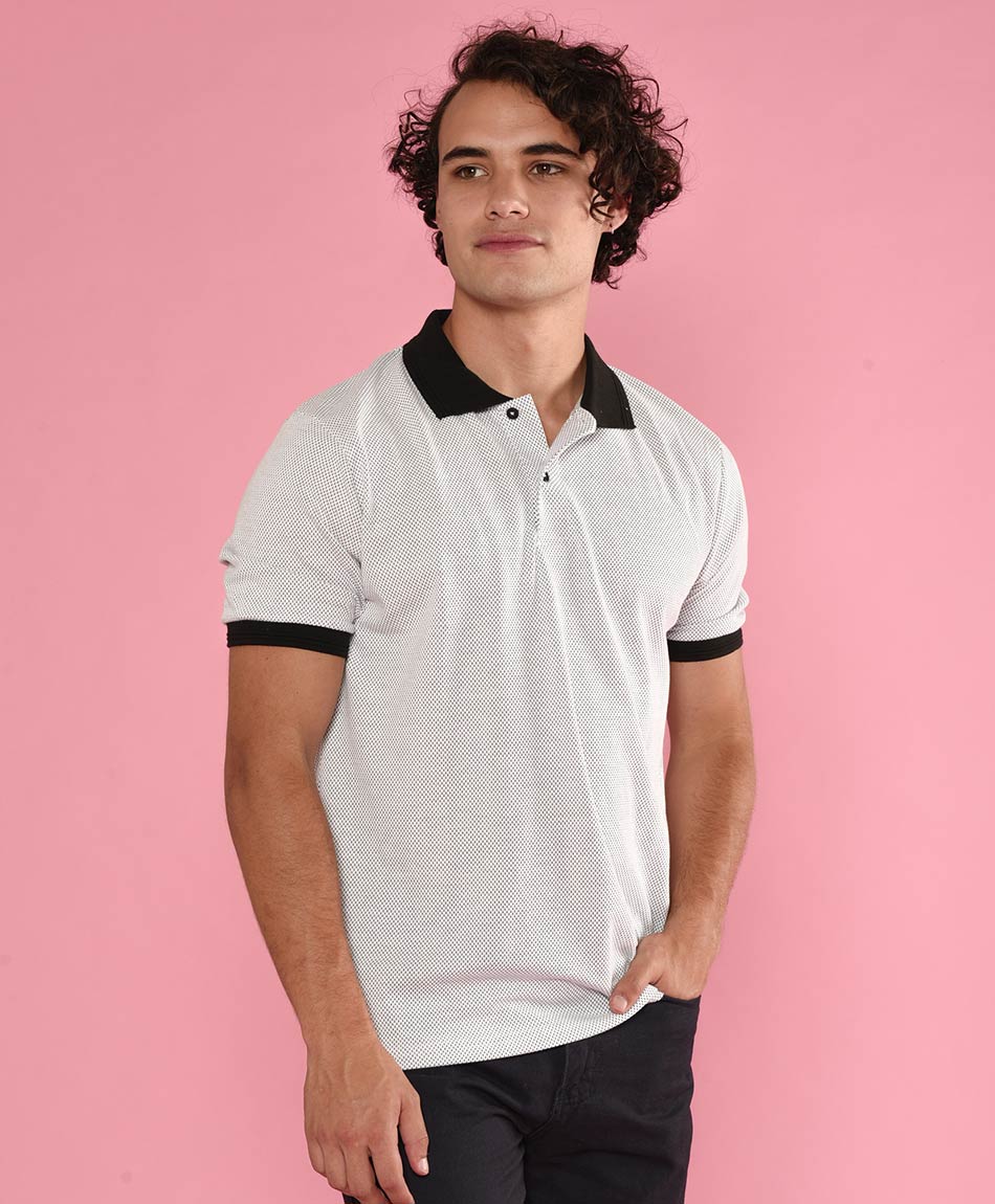 Polera Básica Cuello Polo Azul Marino Ferouch - Compra Ahora | Dafiti Chile