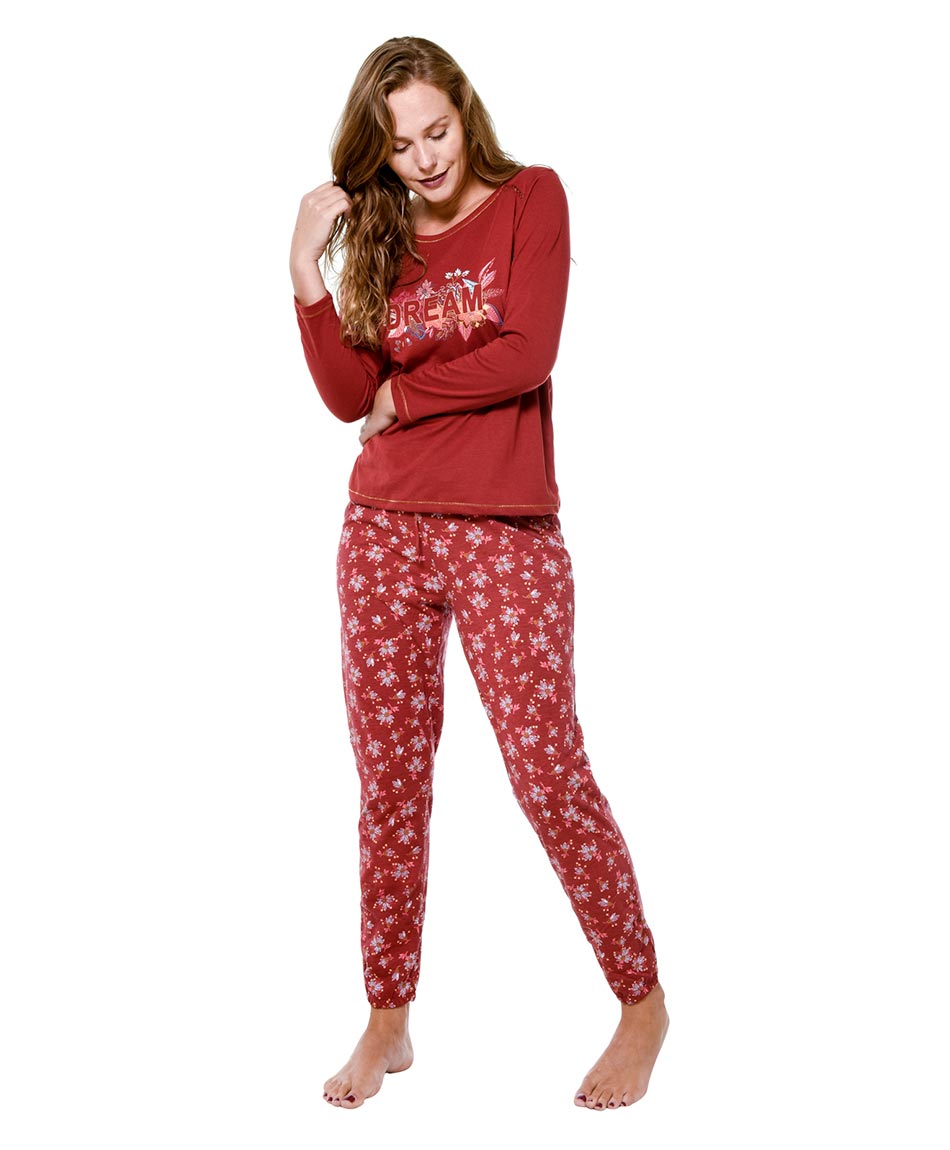 PIJAMA ALGODON ROJO PIJAMA ALGODON ROJO