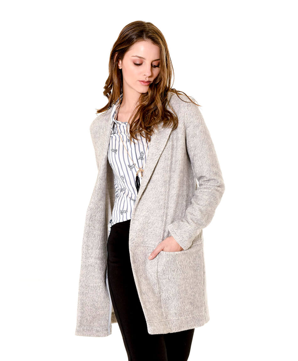 CHAQUETA LARGA IMAGE WOMAN - Tricot.cl