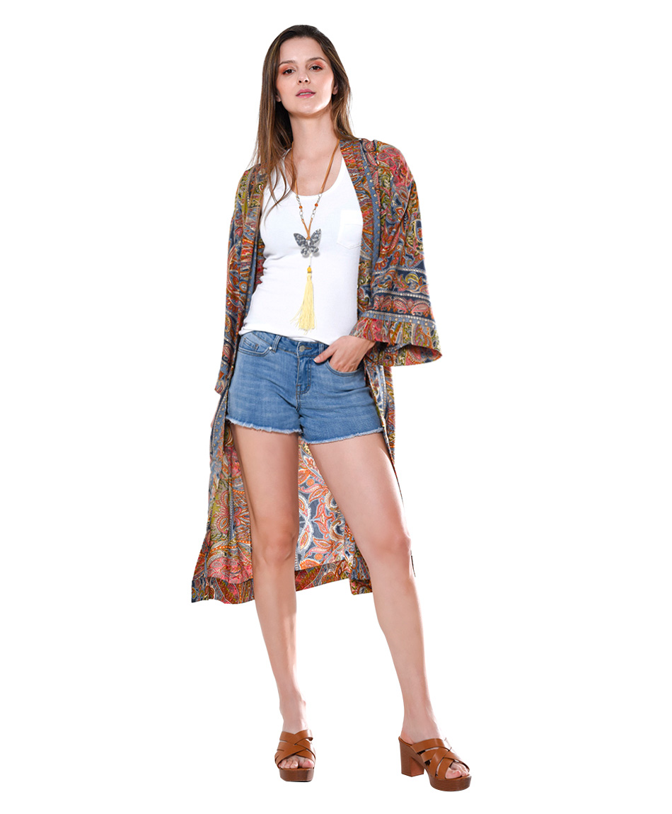 KIMONO ESTAMPADO GOLD KIMONO ESTAMPADO GOLD