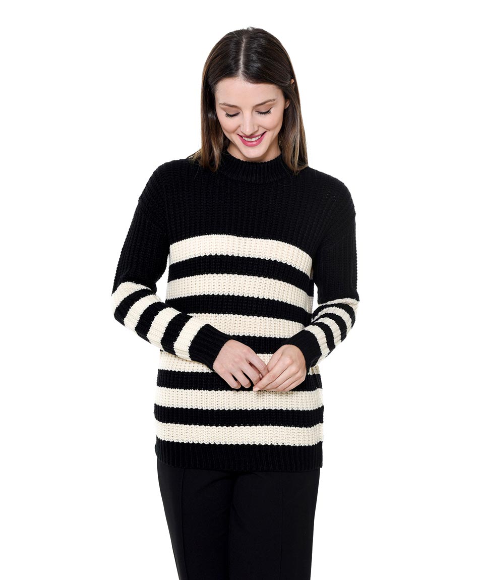 SWEATER PUNTO INGLÉS BLU GIRL Tricot.cl